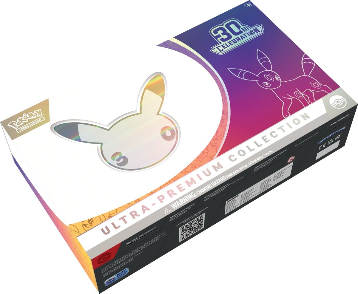 30th Celebration Ultra-Premium Collection — Night (Pikachu ex & Umbreon ex) sealed English Pokémon TCG product photographed on a plain background