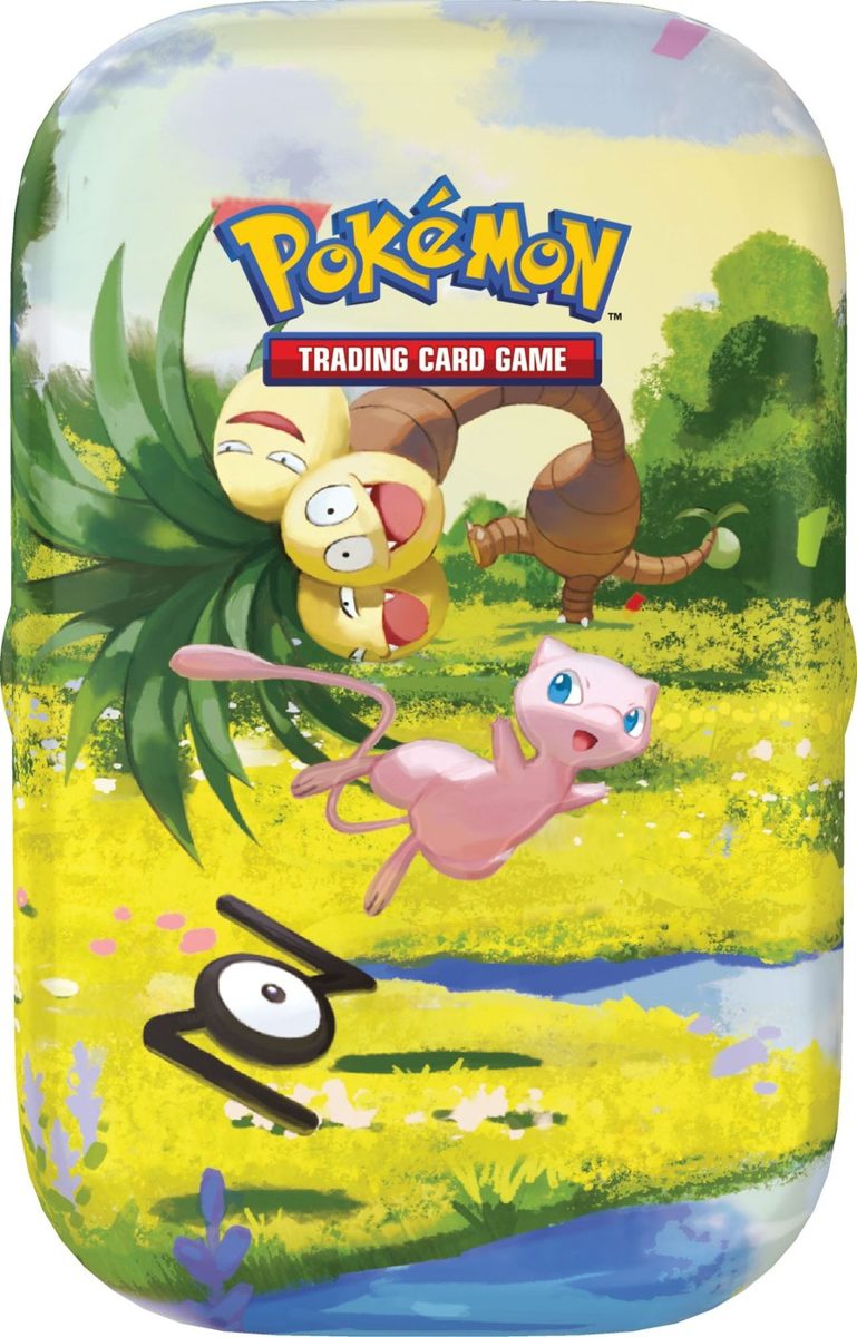 30th Celebration Mini Tin — Mew & Alolan Exeggutor sealed English Pokémon TCG product photographed on a plain background